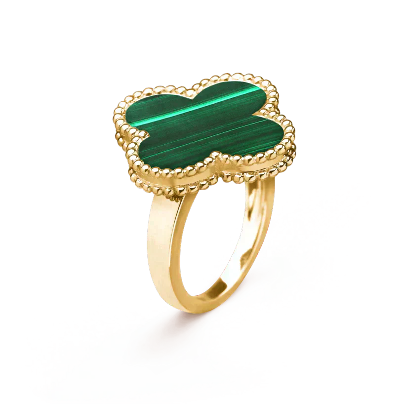[Jesse jewelry]CLOVER MALACHITE RING