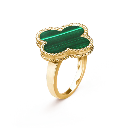 [Jesse jewelry]CLOVER MALACHITE RING