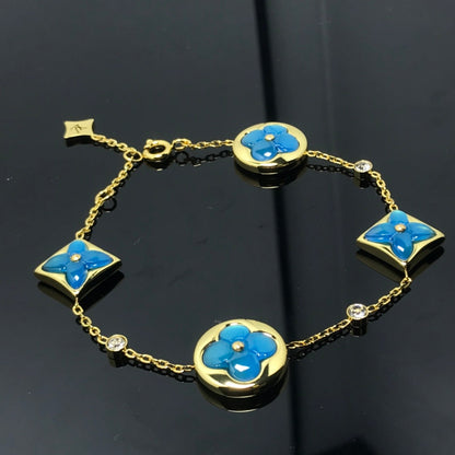[Jesse jewelry]STAR AND SUN 4 MOTIF BLUE BRACELET