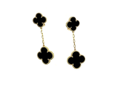 [Jesse jewelry]CLOVER 2 MOTIFS  EARRINGS (MULTIPLE CHOICESC