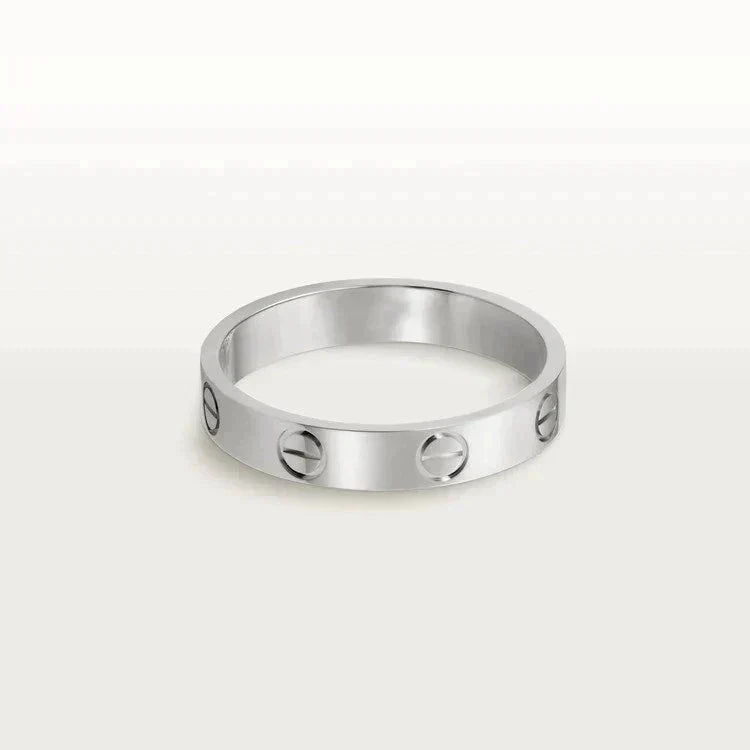 [Jesse jewelry]LOVE RING 4MM 1 DIAMOND SILVER