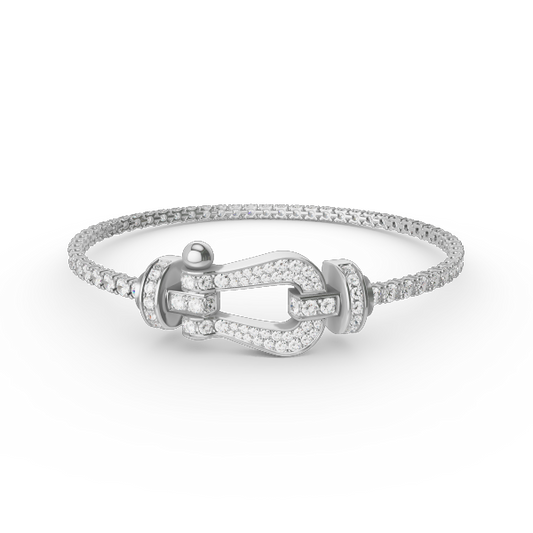 [Jesse jewelry]FORCE  LARGE HORSESHOE FULL DIAMOND TENNIS BRACELET